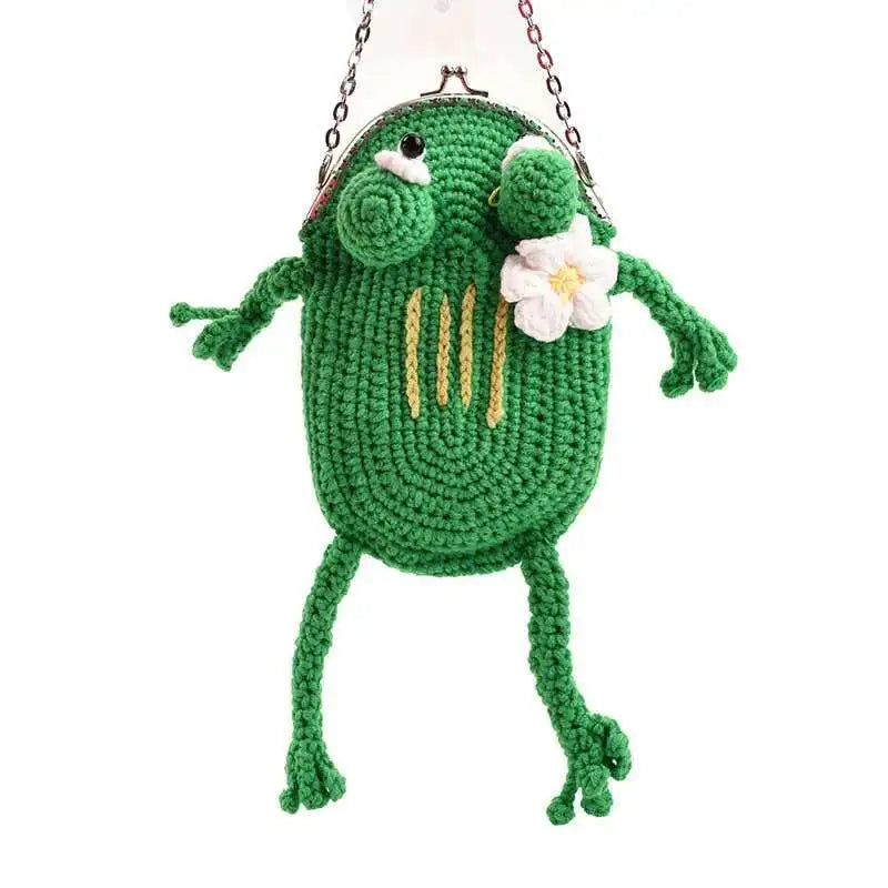 Frog Crochet Crossbody Bag