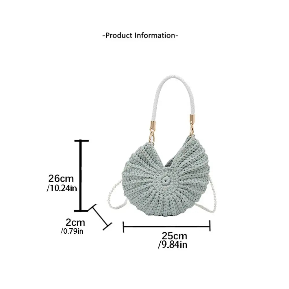 Seashell Crochet Crossbody Bag
