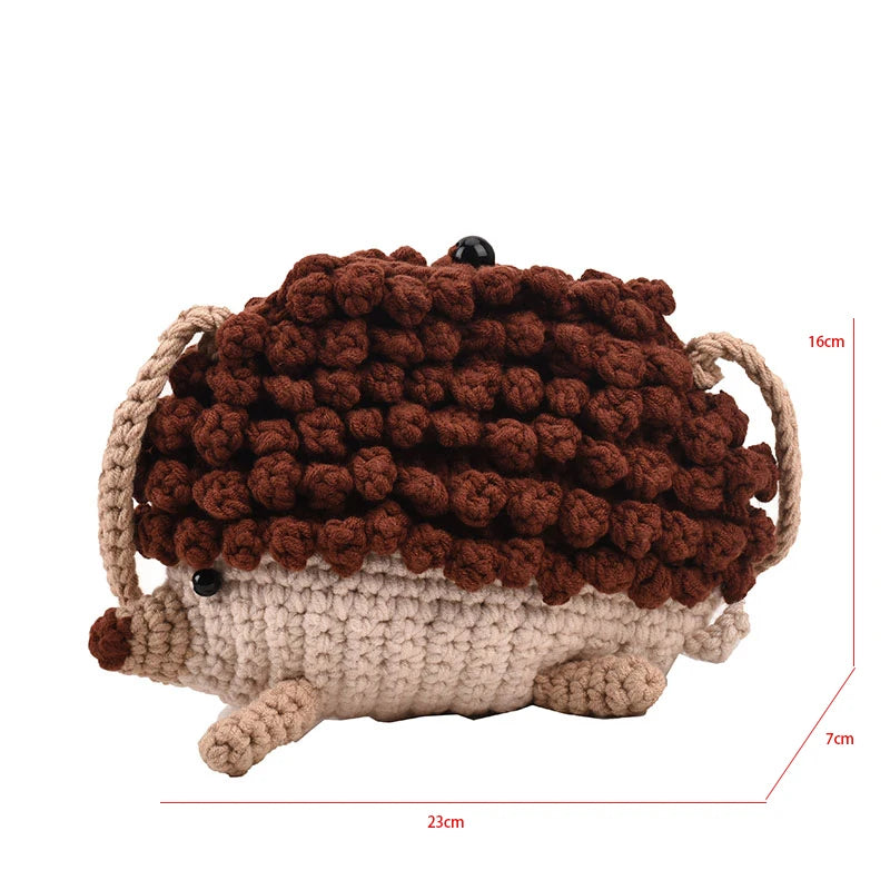 Hedgehog Crochet Phone Bag