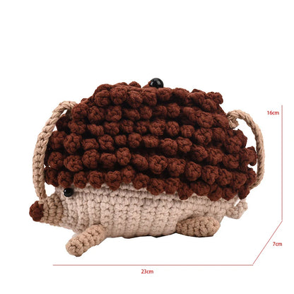 Hedgehog Crochet Phone Bag