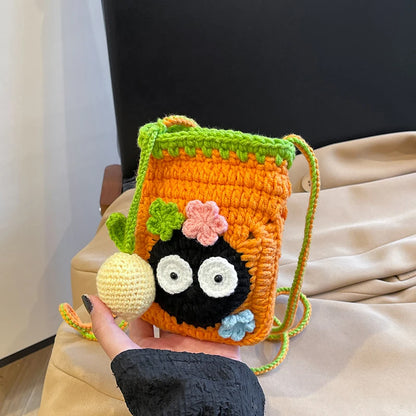 Floral Crochet Mini Tote Bag