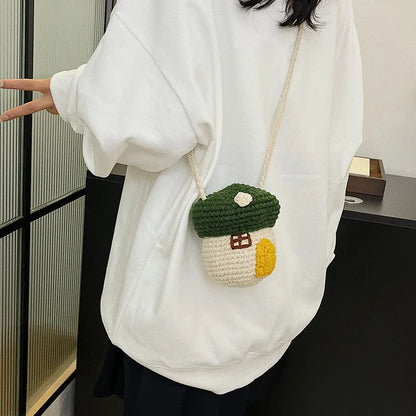 Mushroom Crochet Bucket Bag