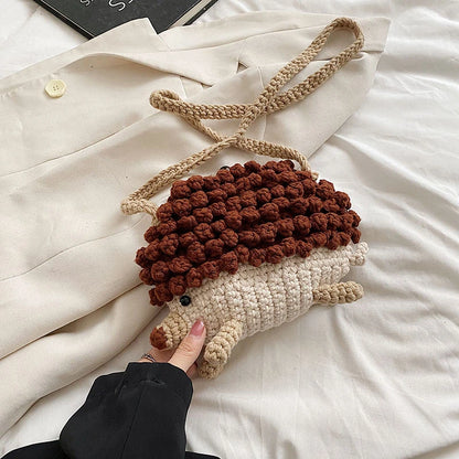 Hedgehog Crochet Phone Bag