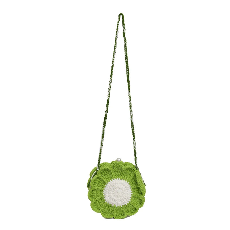 Sunflower Crochet Crossbody Bag