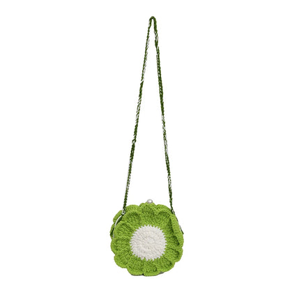 Sunflower Crochet Crossbody Bag