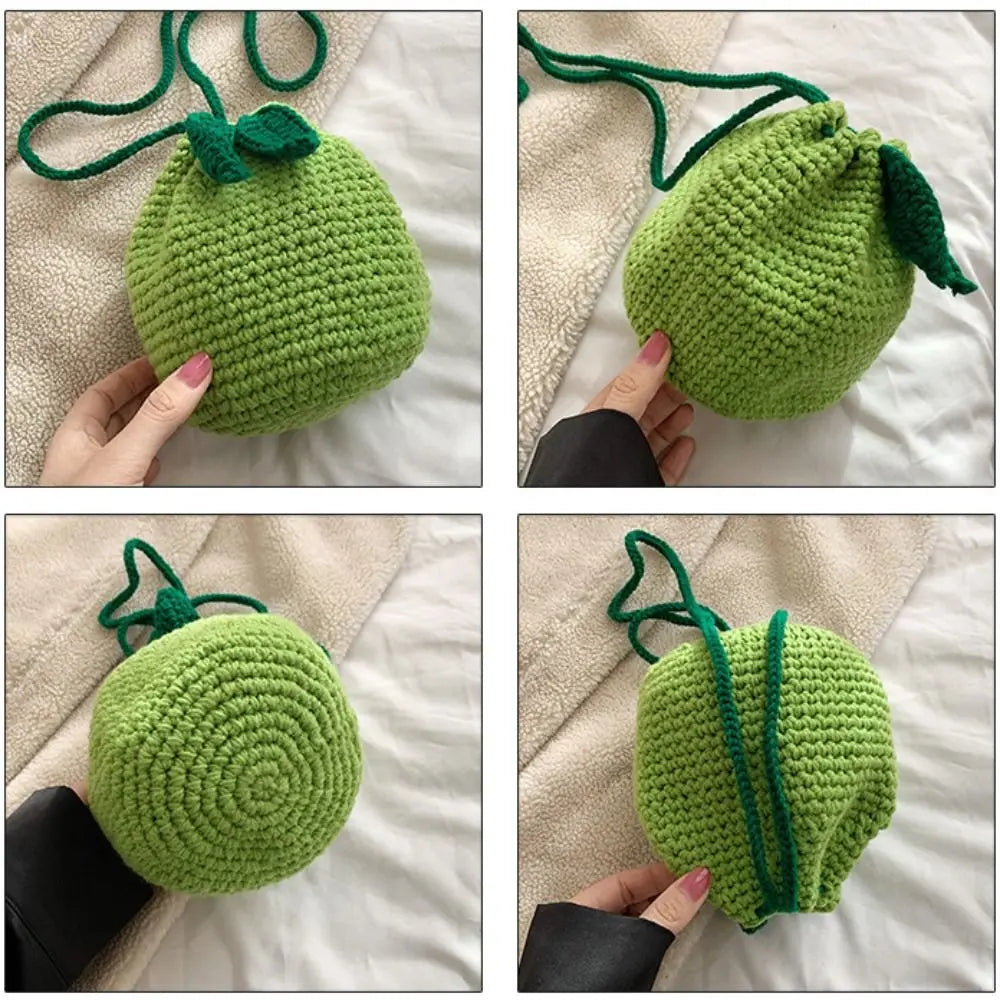 Orange Crochet Phone Bag