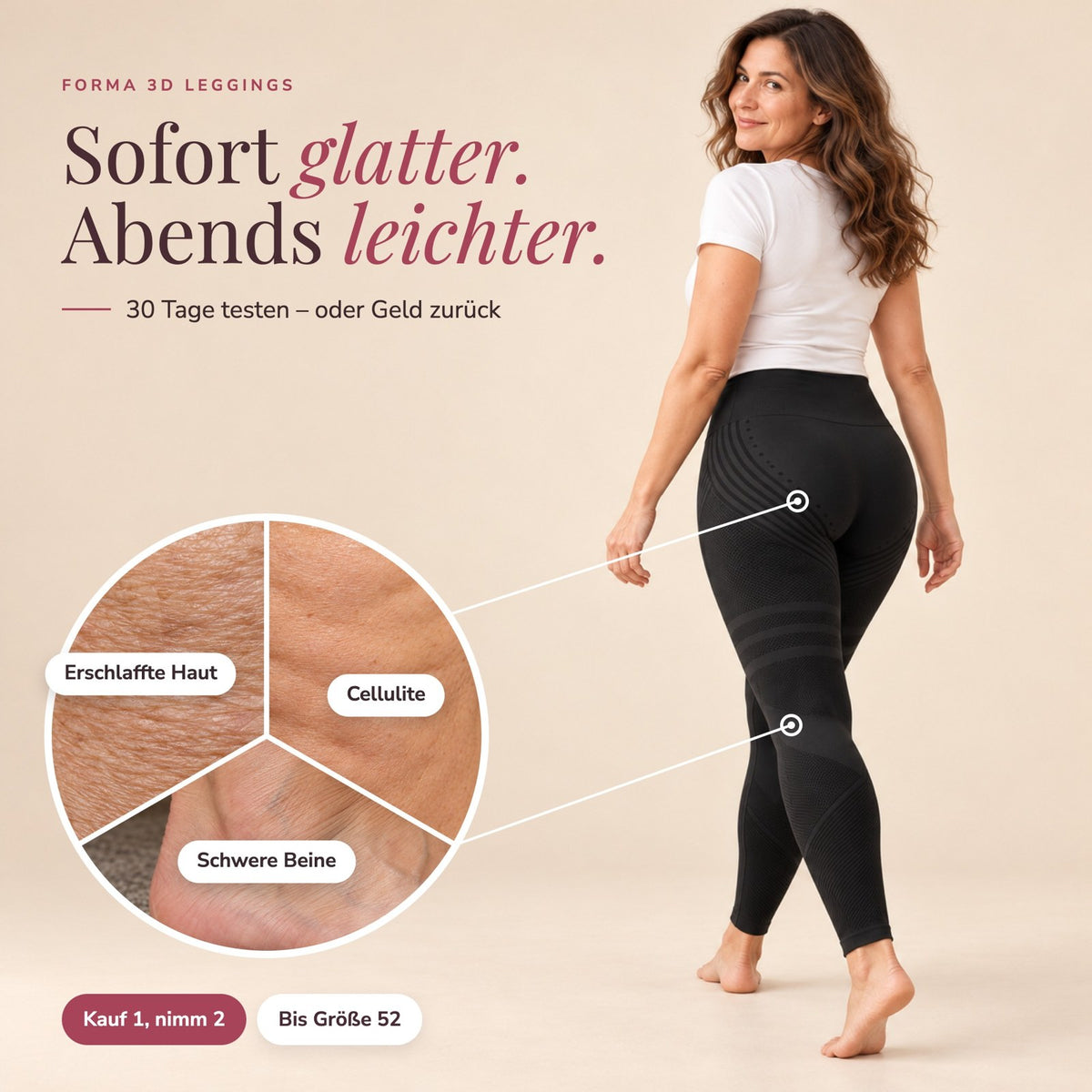 Forma 3D – Sofort glatter. Abends leichter.