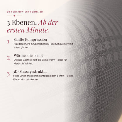 3 Ebenen: Kompression, Wärme, 3D-Massagestruktur