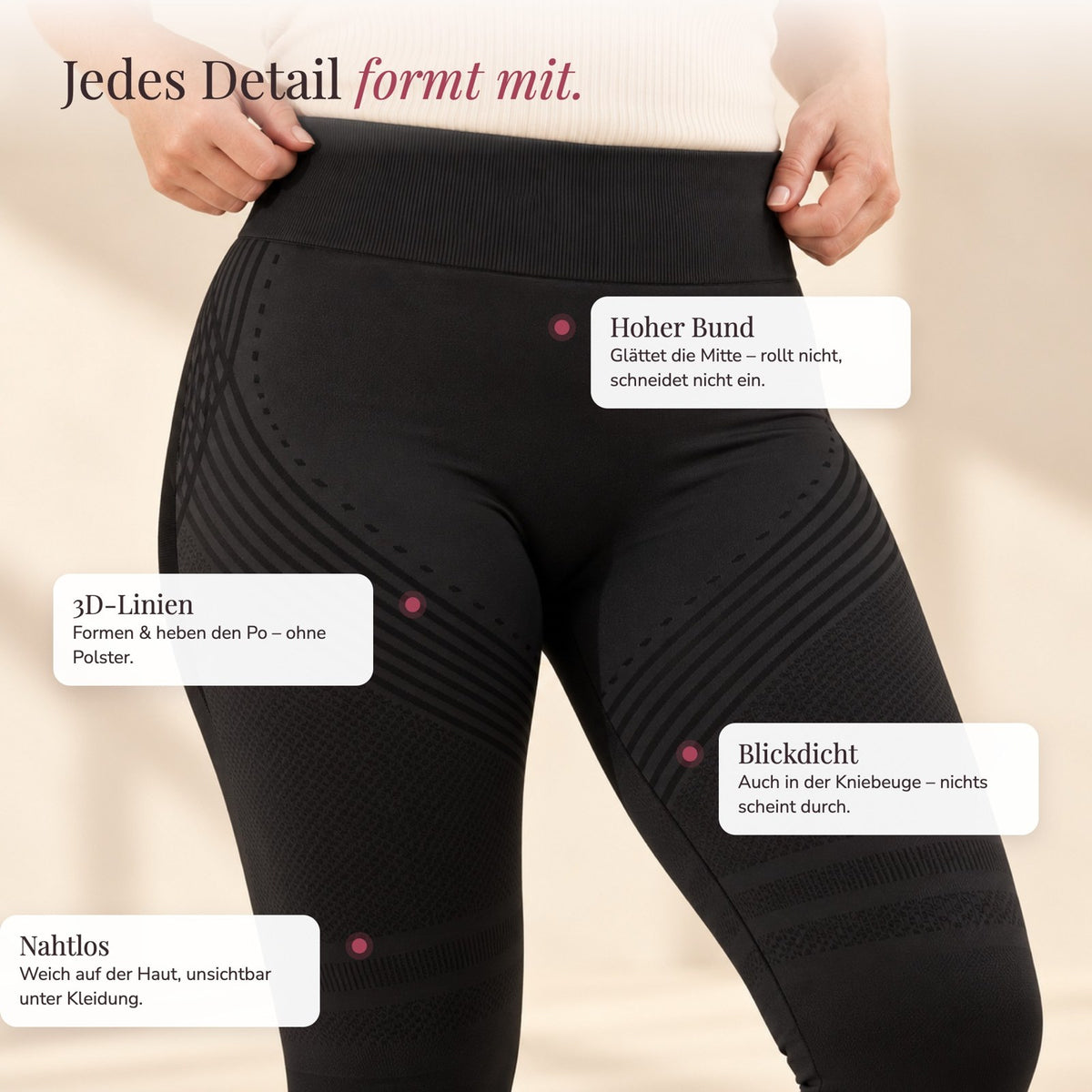 Hoher Bund, 3D-Linien, blickdicht, nahtlos
