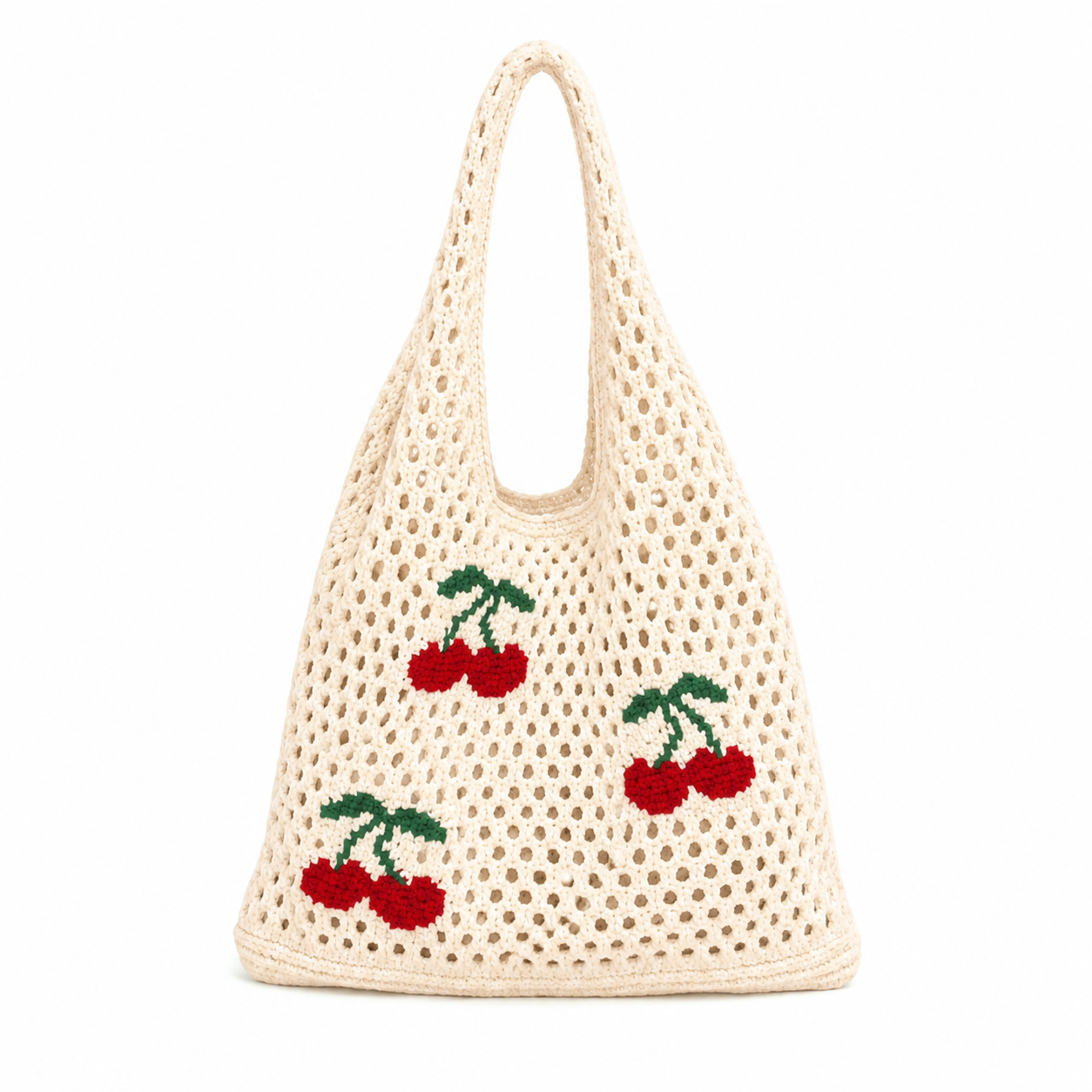 Cherry Crochet Shoulder Bag