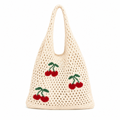 Cherry Crochet Shoulder Bag