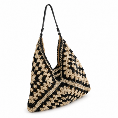 Straw Shoulder Tote Bag