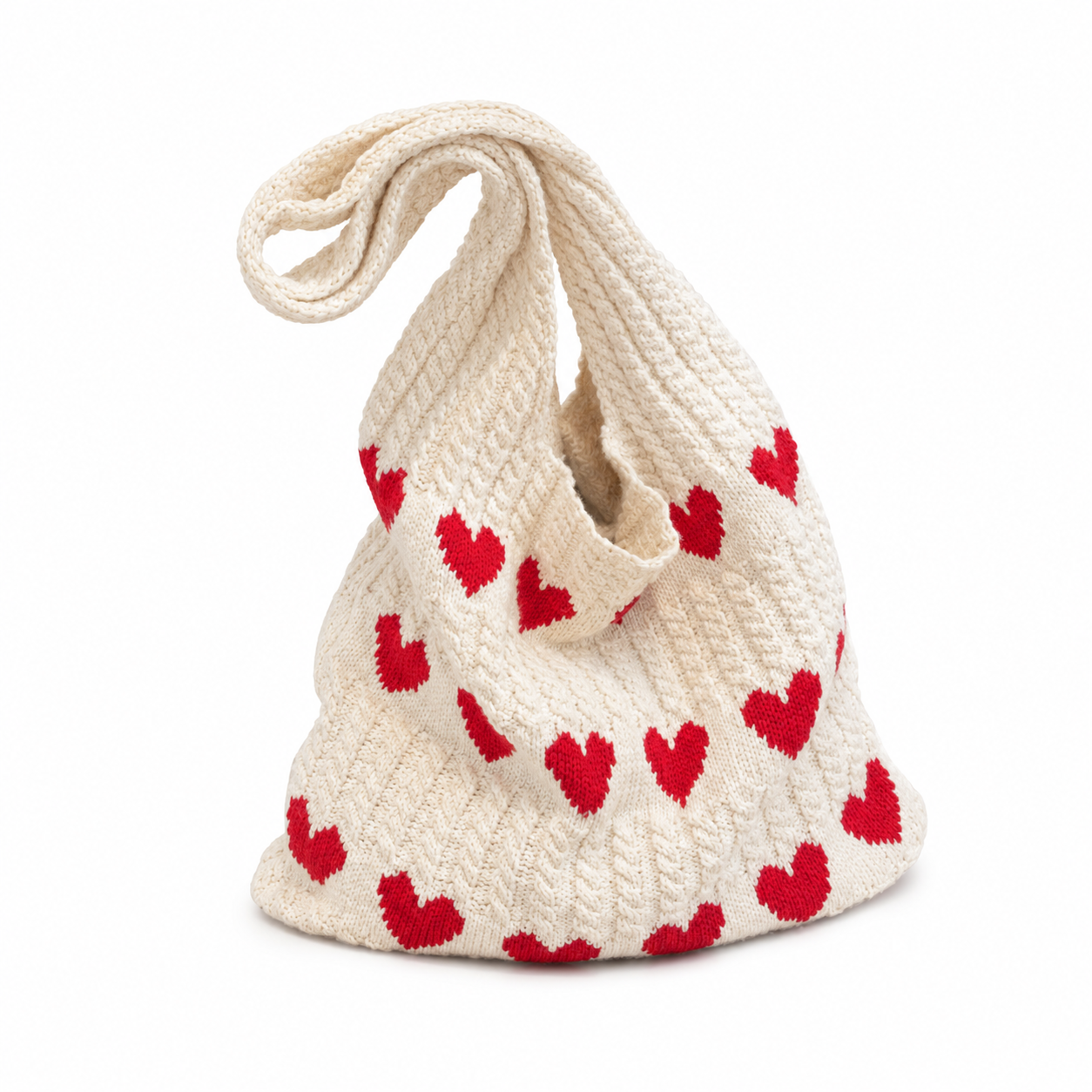 Woven Crochet Shopper Tote Bag