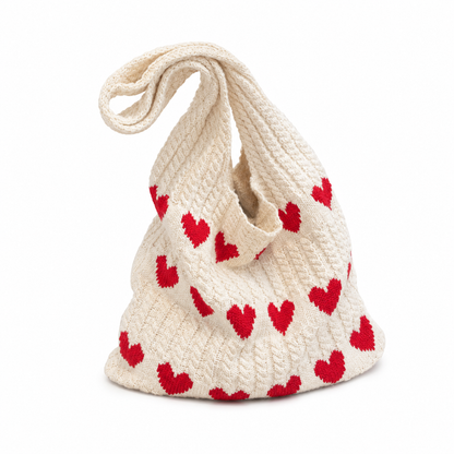 Woven Crochet Shopper Tote Bag