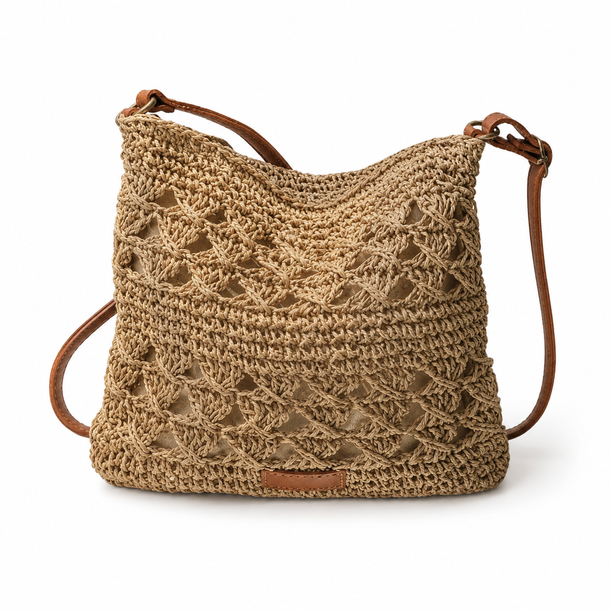 Straw Crochet Crossbody Bag
