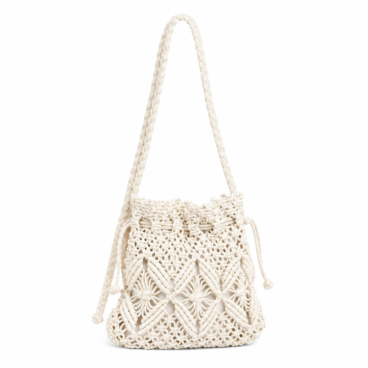 Crochet Drawstring Bucket Bag