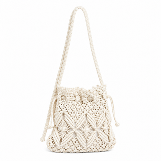 Crochet Drawstring Bucket Bag