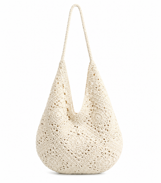 Granny-Square Crochet Hobo Bag